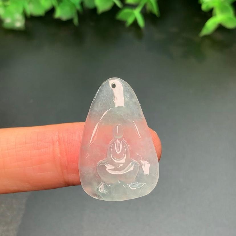 Mặt dây Ngộ đạo băng chủng phong thủy ngọc cẩm thạch/Ngọc phỉ thúy tự nhiên cao cấp