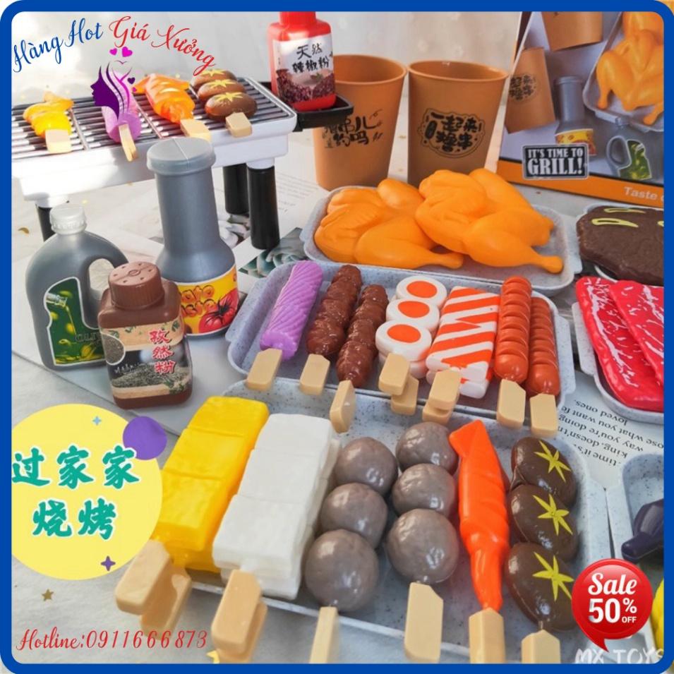 BỘ ĐỒ CHƠI NẤU ĂN TIỆC NƯỚNG BBQ 55 CHI TIẾT 2021
