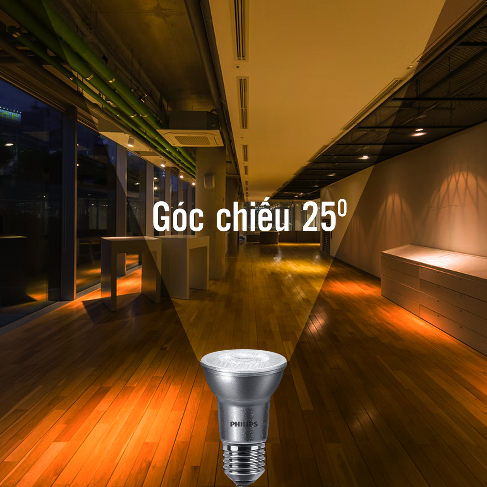 Bóng đèn Philips MAS LEDspot D 6-50W E27 827 PAR20 25D - Màu ánh sáng vàng 2700K