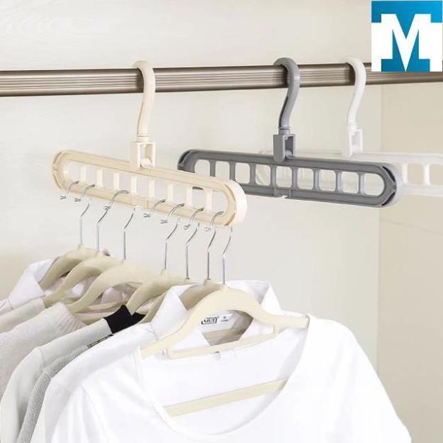Móc treo quần áo thông minh 9 lỗ đa năng tiện lợi