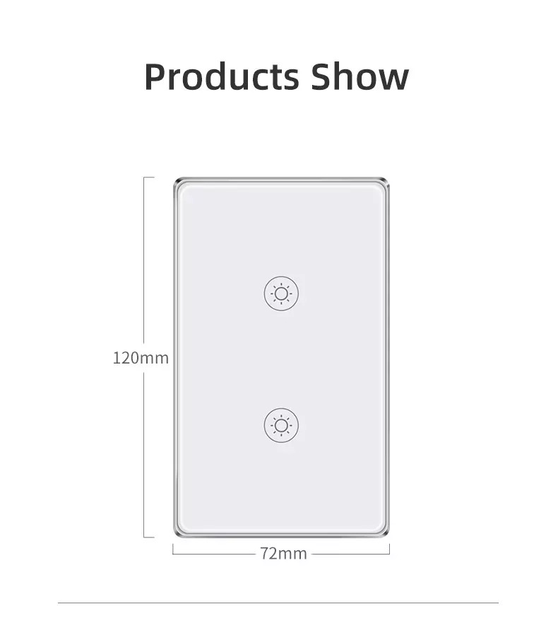 Công tắc chữ nhật thông minh Wifi / Zigbee bo viền 2 Gang - neoSSW2