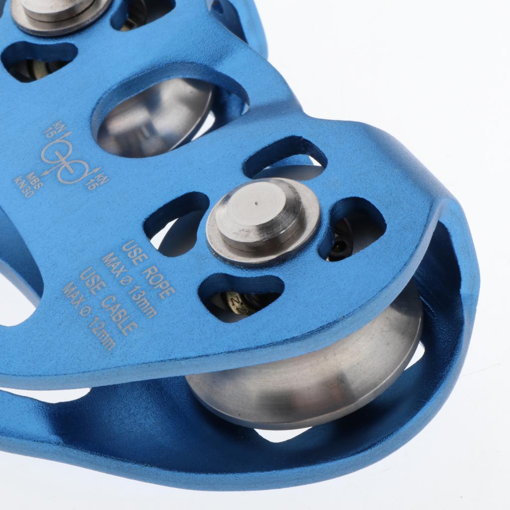 Tandem Speed Dual Pulley 30KN Climbing Mountaineering Buckle Carabiner Red