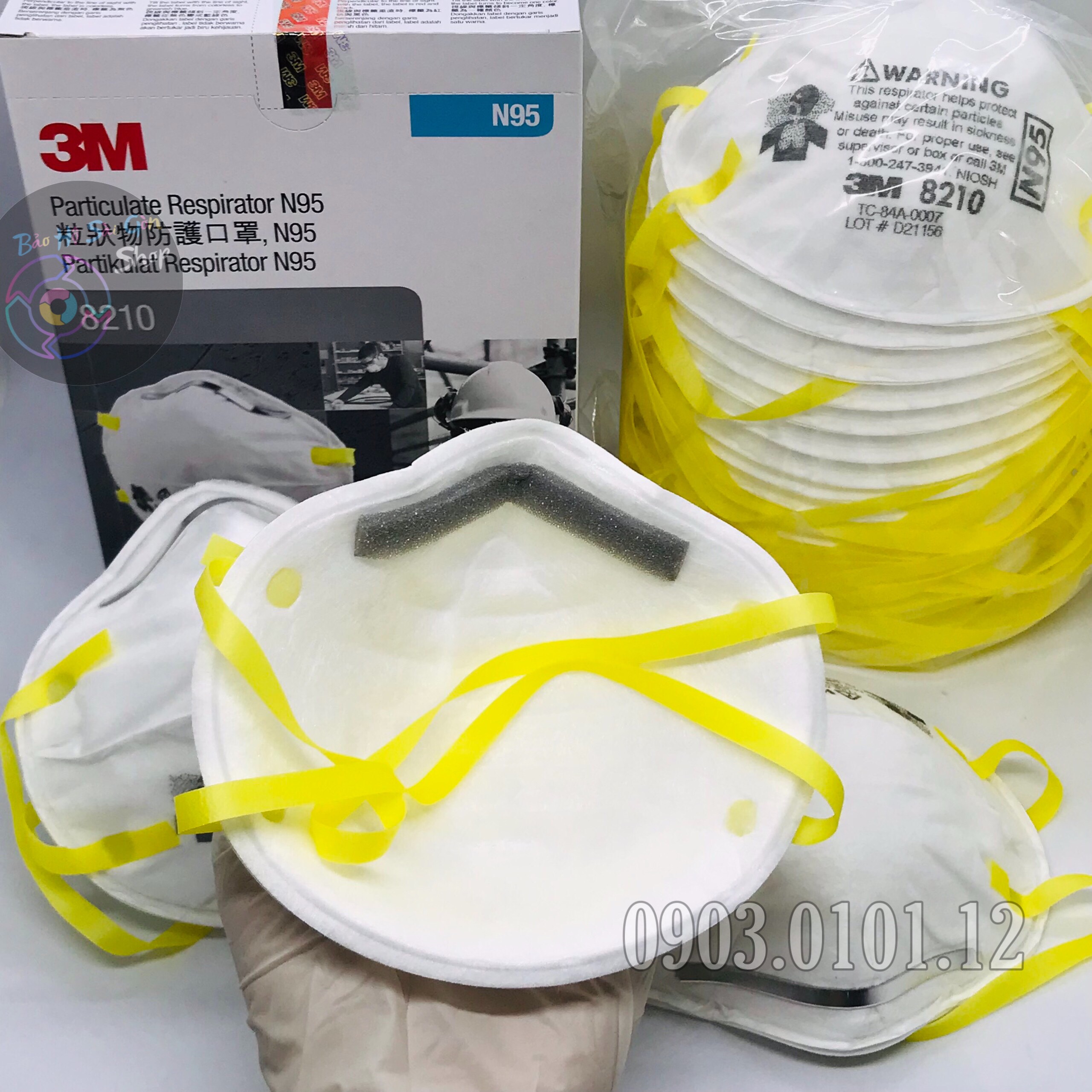 Khẩu trang 3m 8210 cao cấp nhập khẩu Hàn Quốc, n95 chính hãng đạt tiêu chuẩn AS/NZS FFP2 hộp 20 cái