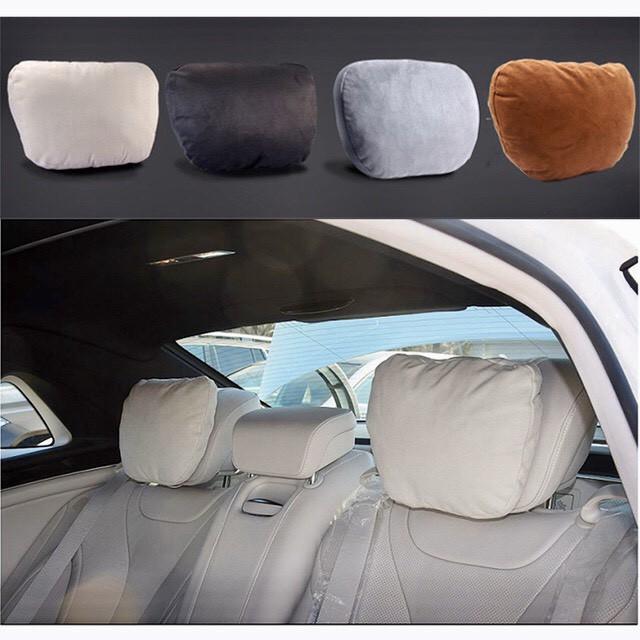 Gối Tựa Đầu Ô Tô Maybach vải da Lộn Ancatara
