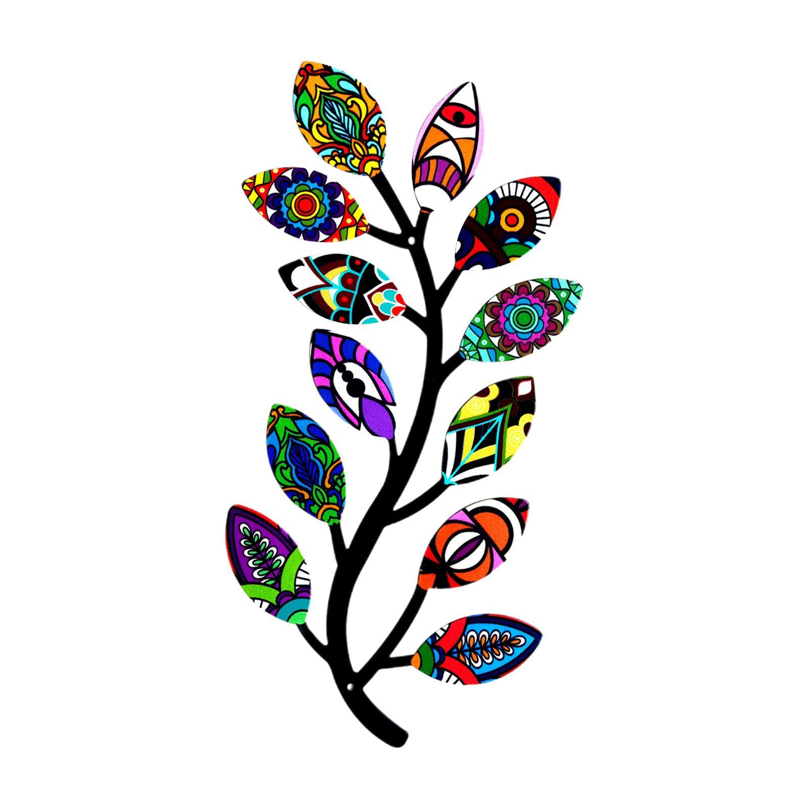 Metal Tree Branch Wall Art Decor, Wall Sculpture for Home Living Room Patio