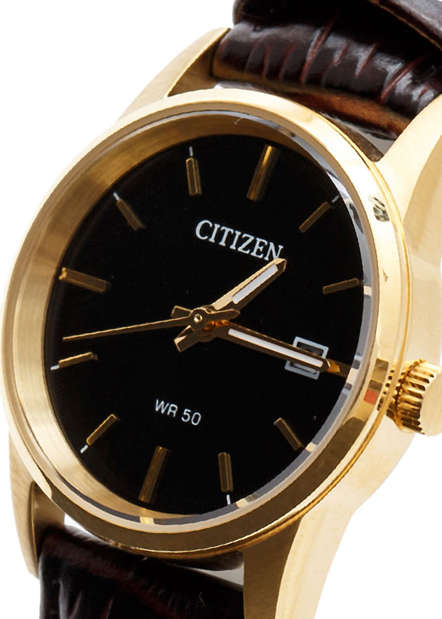 Đồng Hồ Nữ Citizen Dây Da EU6002-01E - Mặt Đen