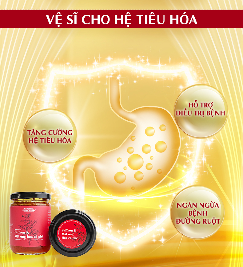 Saffron mật ong Kingdom Herb chính hãng thượng hạng nguyên chất 100% hộp 311g (tặng que lấy mật và bình thuỷ tinh)