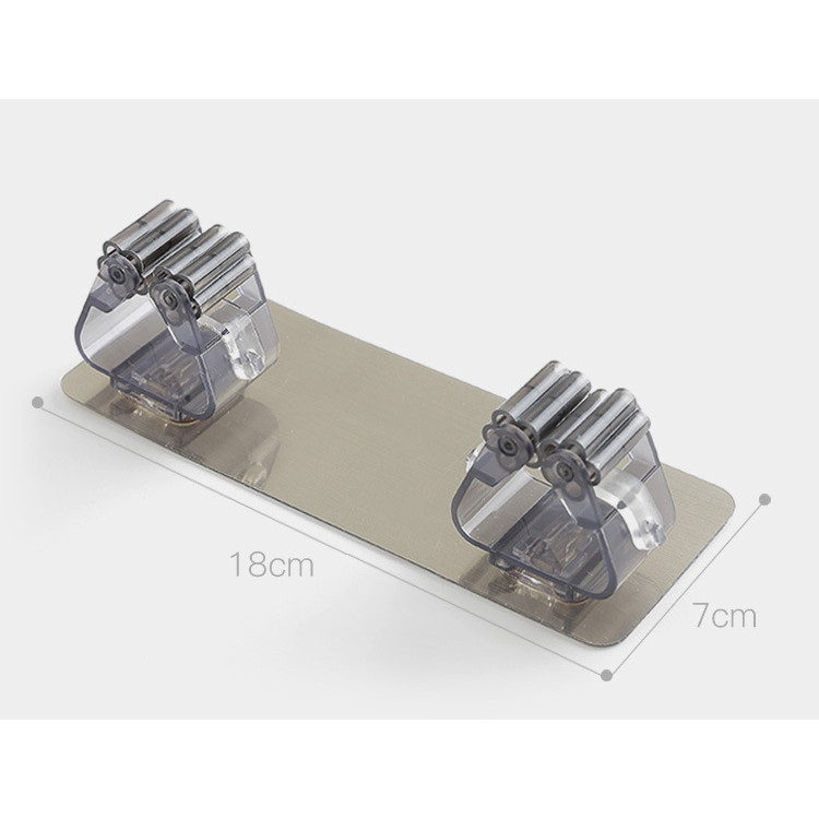 Móc dán đôi - dán tường đa năng dùng treo chổi, treo dù, cây lau nhà chịu lực tốt siêu bền ( 1 cái )