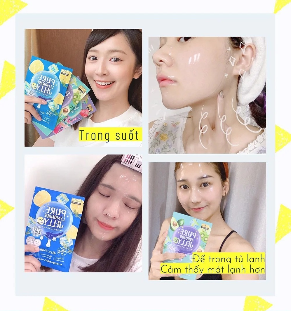 3 Miếng Mặt Nạ Sexylook Pure Avocado Cooling Cool Jelly Mask 38ml