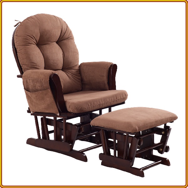 Ghế trượt thư giãn Rocking Chair Juno Sofa màu nâu cafe KT 70 x 74 x 102 cm
