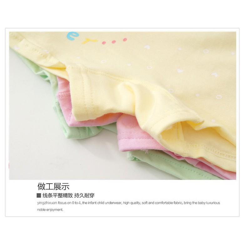 (QR027) Sét 4 Chiếc Quần Chíp Bé Gái Cotton Phối Ren -Hàng Quảng Châu Cao Cấp