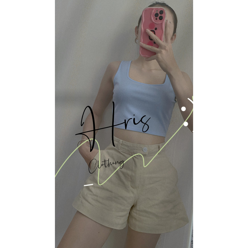 ÁO CROPTOP NỮ KIỂU CỔ VUÔNG ÔM SÁT NÁCH HRIS A11