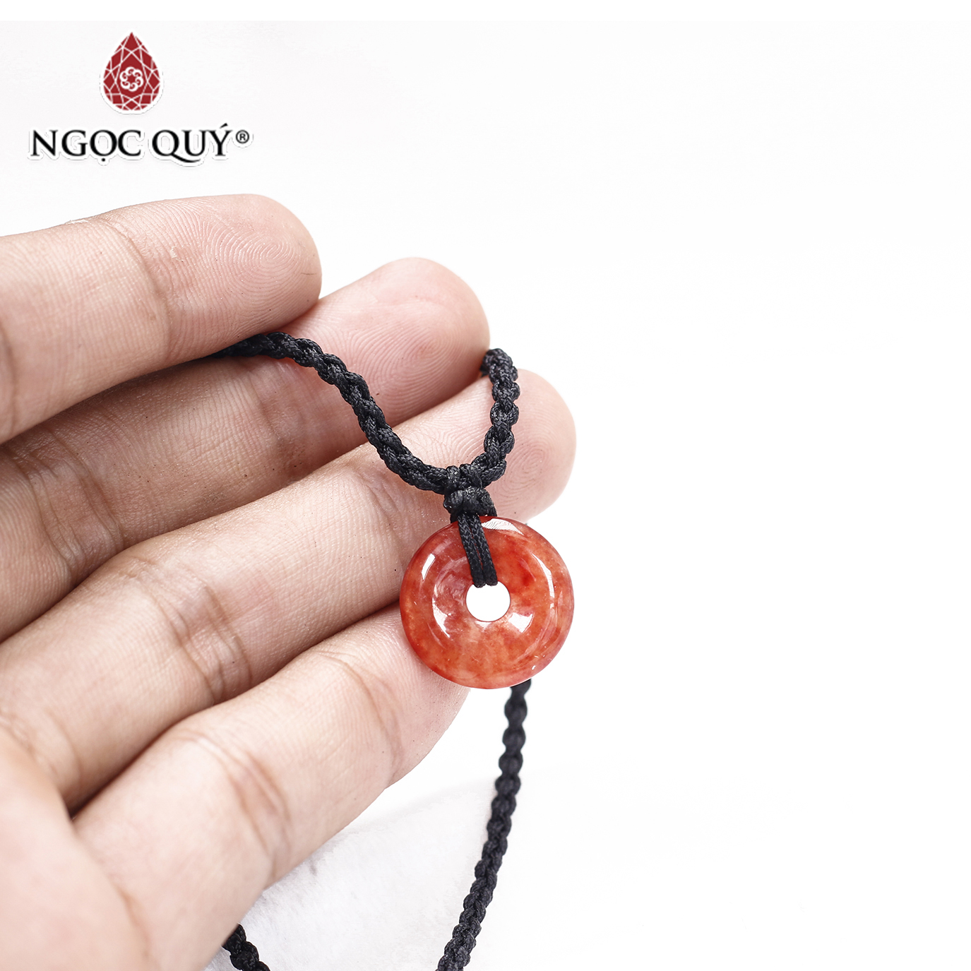 Mặt dây chuyền đồng điếu cẩm thạch huyết mệnh hỏa, thổ - Ngọc Qúy Gemstones