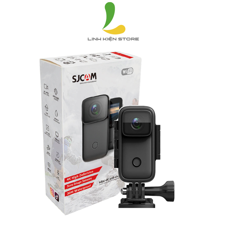 Camera hành trình SJCAM C200 - Hỗ trợ chống rung Gyro 6 trục,  thông báo ghi hình bằng giọng nói - Hàng chính hãng