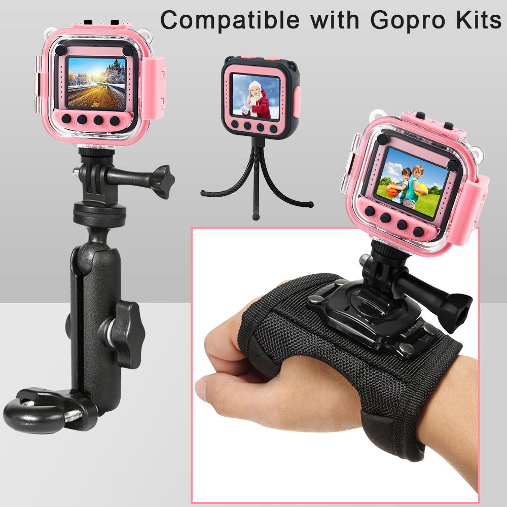 Camera đồ chơi trẻ em Máy ảnh đồ chơi không thấm nước cho xe đạp trẻ em hành động video ảnh chụp ảnh 4K máy ảnh dưới nước Go Hero Pro Camera Đồ chơi trẻ em