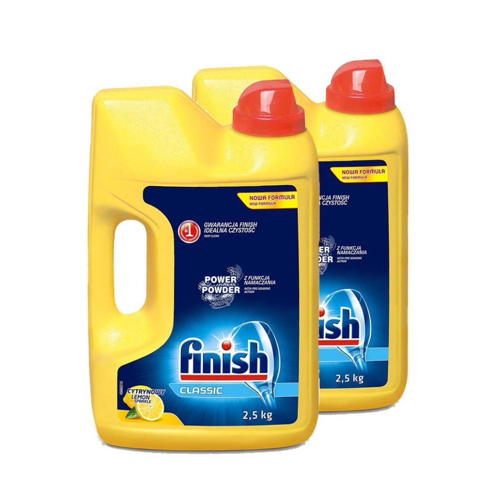 Combo 2 can Bột rửa chén bát Finish 1kg