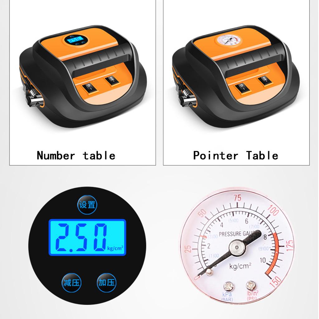 Air Compressor, Multi-Function Digital Display Portable Air Compressor Pump for Car, Bicycle, Ball, Air Mattress, Rubber Boat