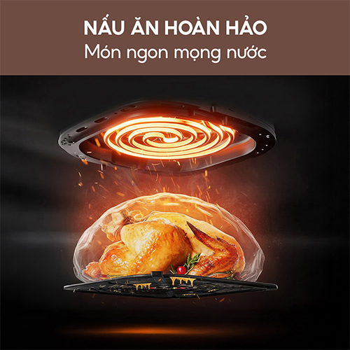 Nồi chiên không dầu Bear 5 lít AF-4H15L - Hàng chính hãng