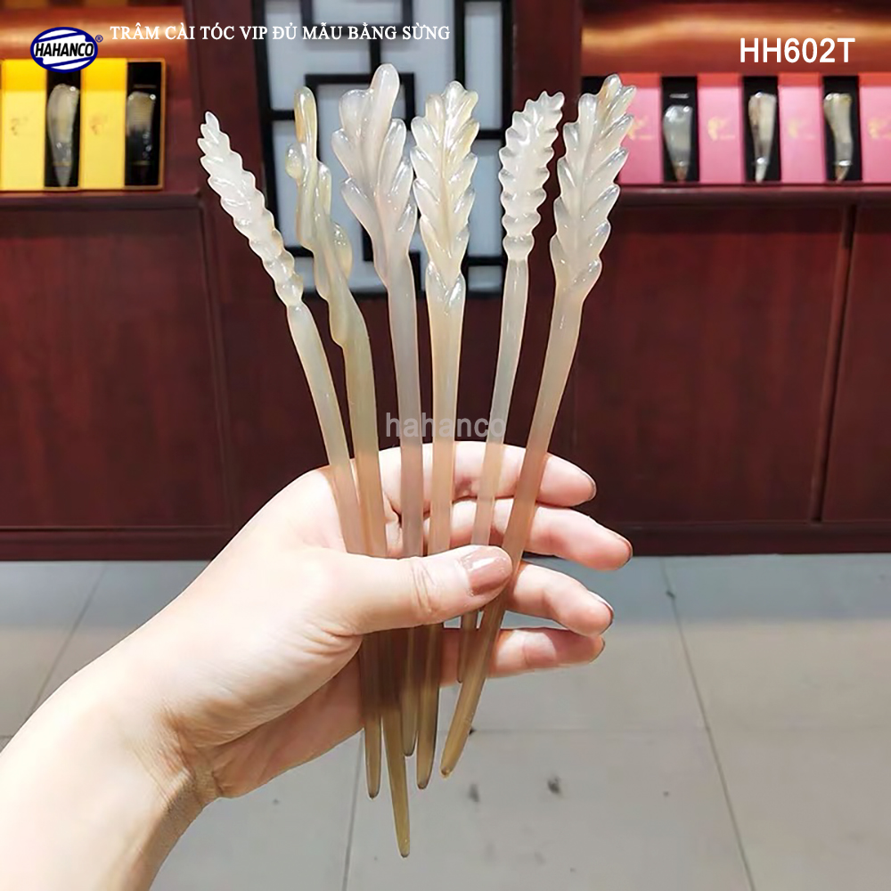 Trâm cài tóc bằng sừng hàng VIP đục khắc hình dễ thương - đủ loại kiểu dáng