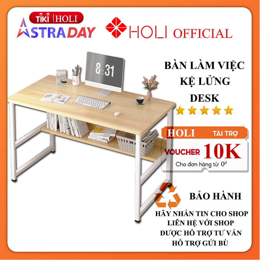 Bàn làm việc, bàn học sinh, sinh viên HOLI (KL) Mặt bàn dày 15 ly, Khung sắt to chịu lực, bàn Giá Rẻ chất lượng tốt