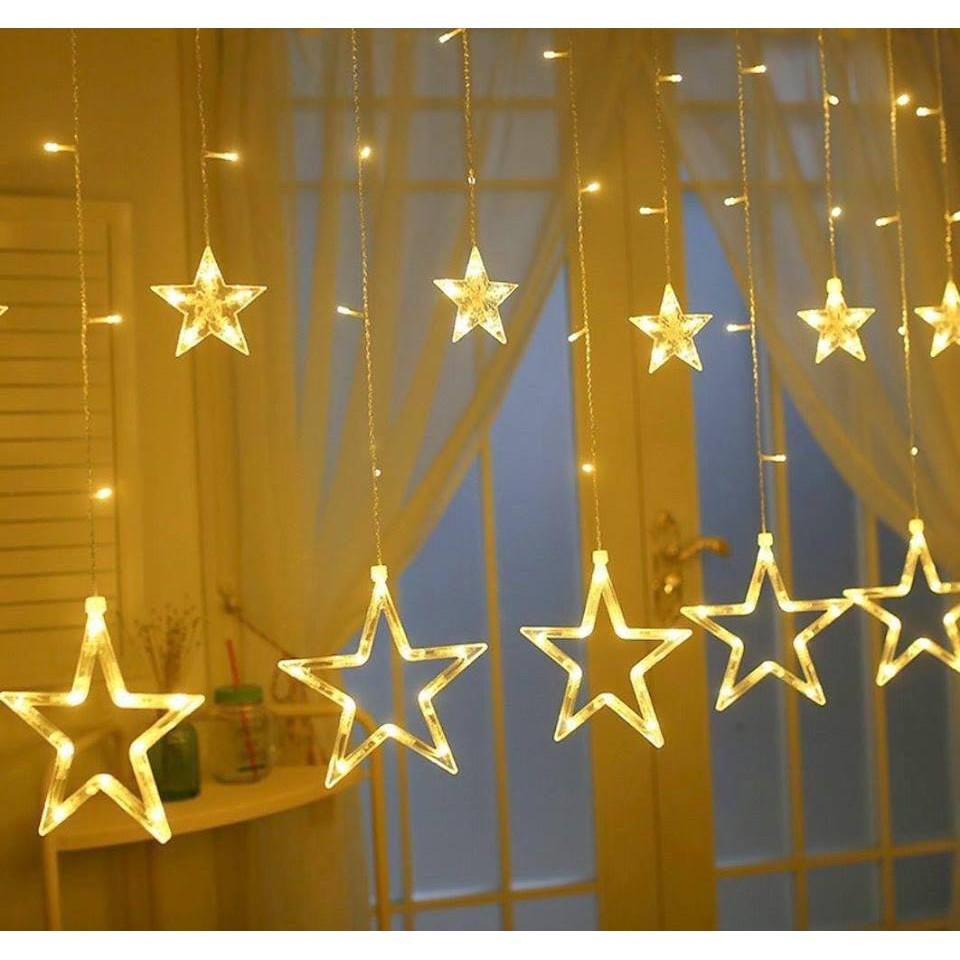 ĐÈN DÂY LED NGÔI SAO TRANG TRÍ-6 SAO NHỎ 6 SAO LỚN-LED DÂY NOEL