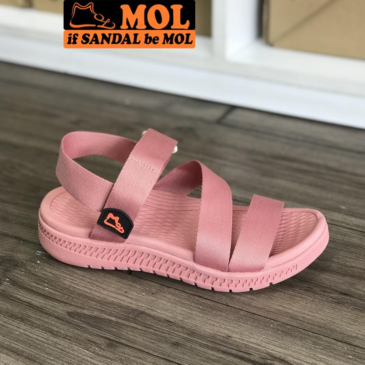 Sandal unisex nam nữ quai ngang cao cấp hiệu MOL MS2P2