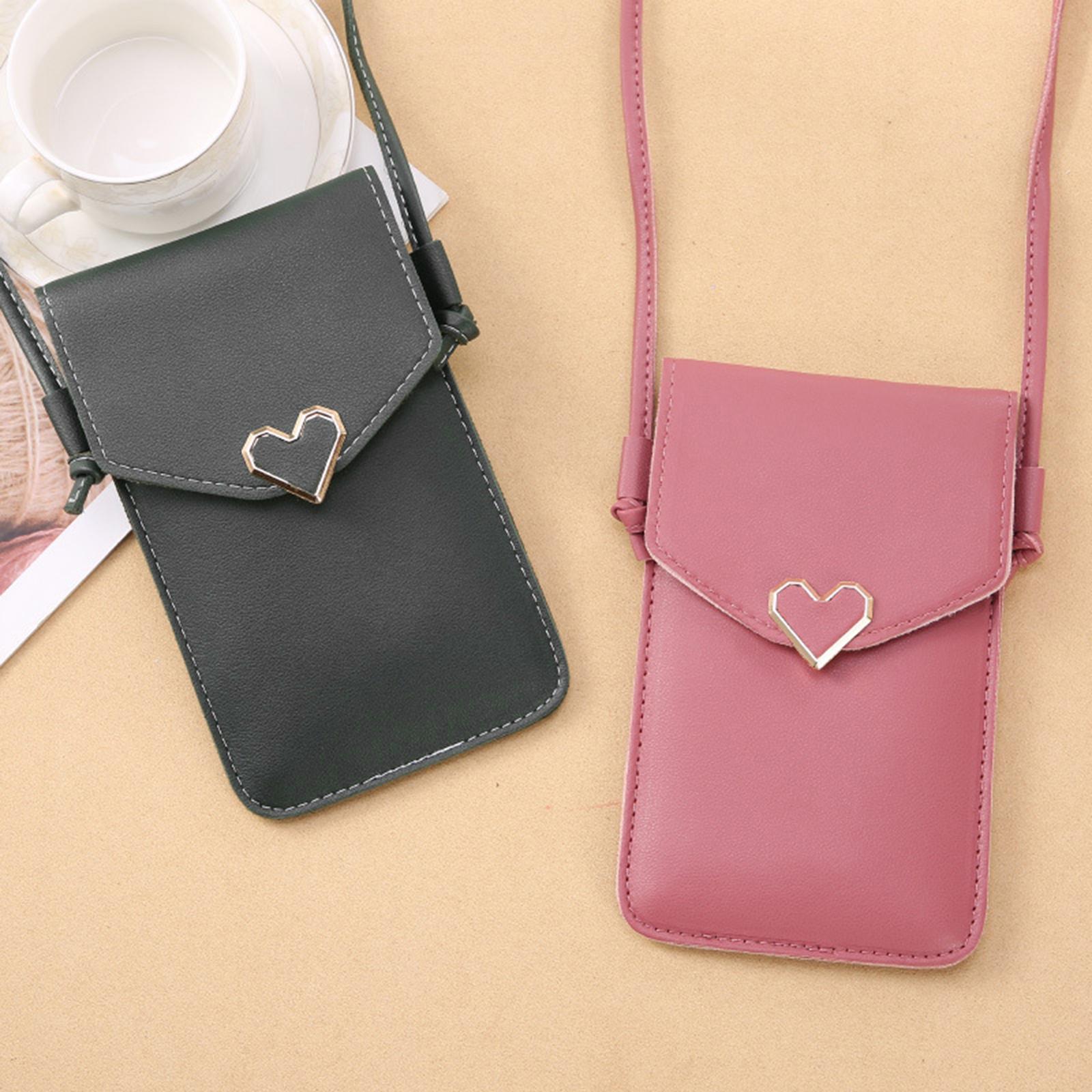 Transparent touch screen handbags card holder black