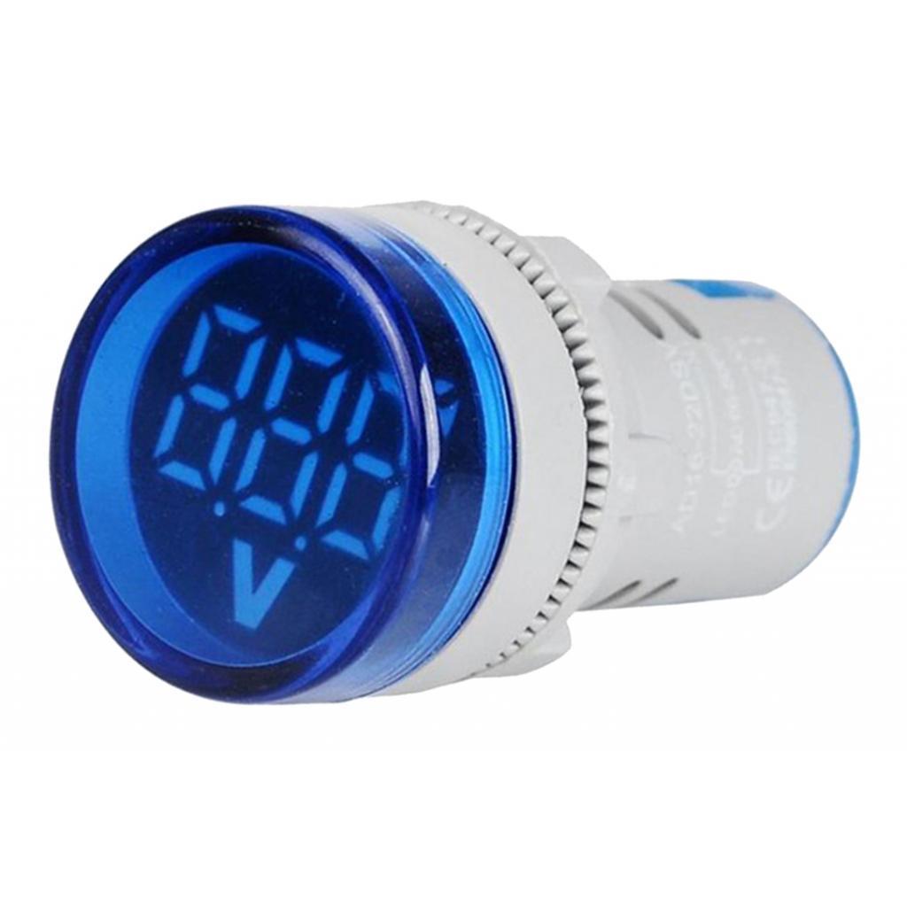 2x Mini Round Digital Voltmeter AC 12-500V Voltage