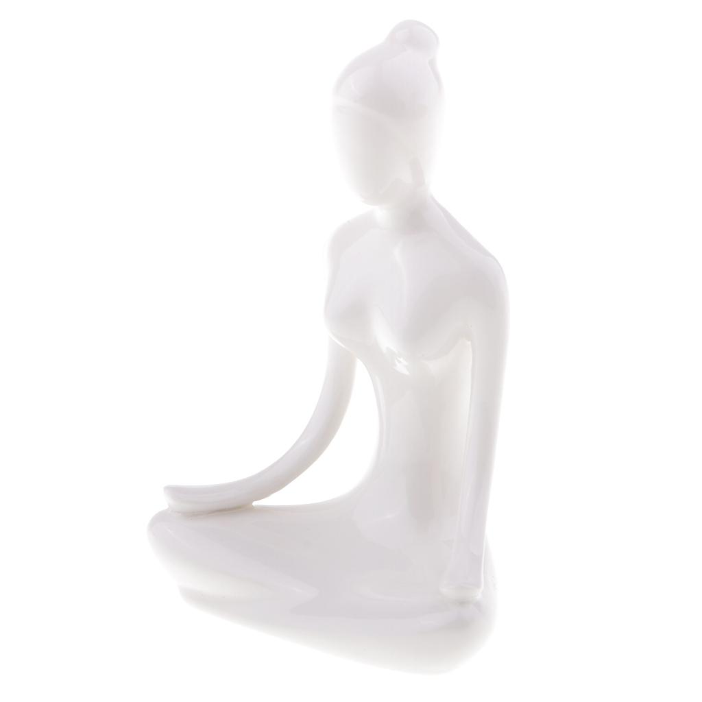 Meditation Yoga Pose Statue Figurine Resin Yoga Figure Sculpture Decoration
