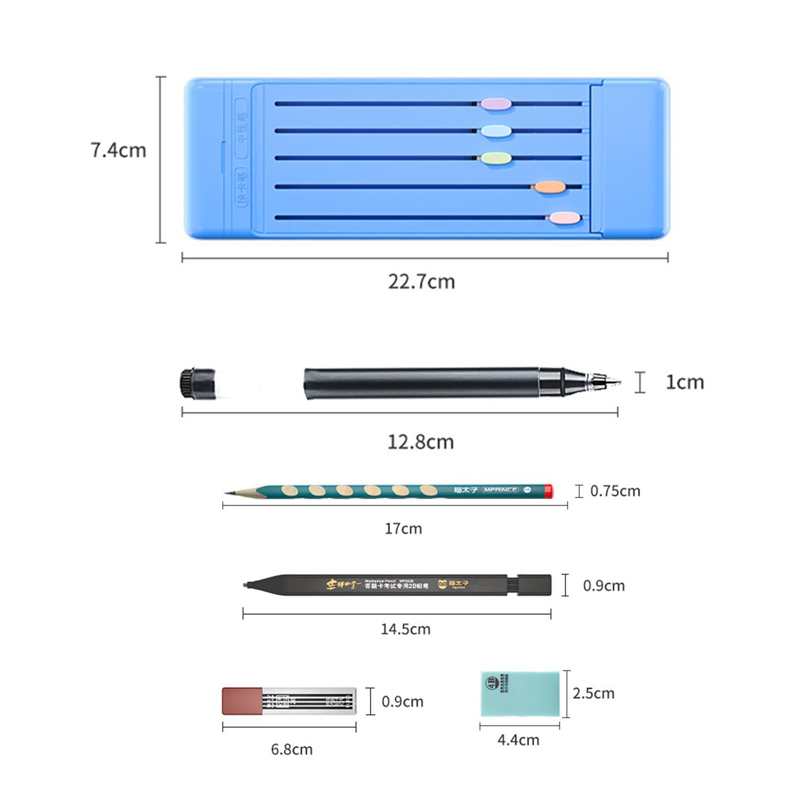 Multifunctional Pencil Case Stationery Organizer for Kids Gifts Blue