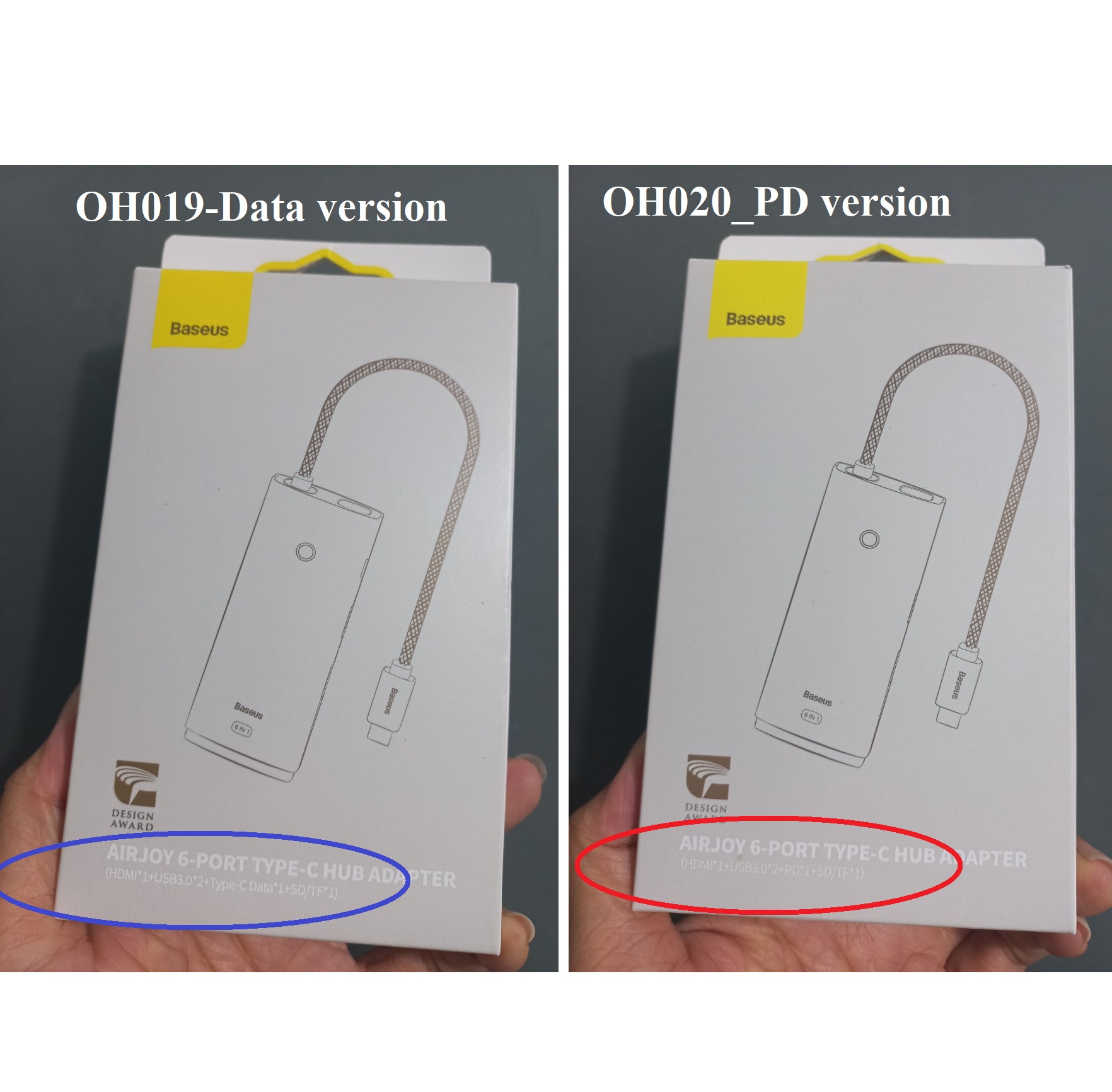 [Hub C 6in1 ] Bộ chuyển đổi cổng type C đa năng 6 trong 1 Baseus Airjoy Lite Series BS-OH019 / BS-OH020 _ Hàng chính hãng