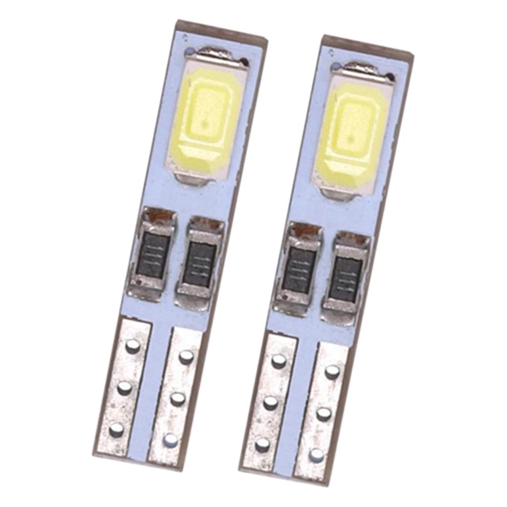 10 X T5 12V 2-5630-SMD LED White Dashboard Gauge Light Car Signal Bulbs
