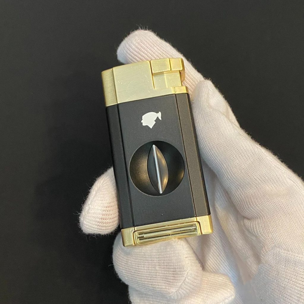 Bật lửa khò 2 tia kèm cắt V, ô quan sát dung lượng ga COB-198