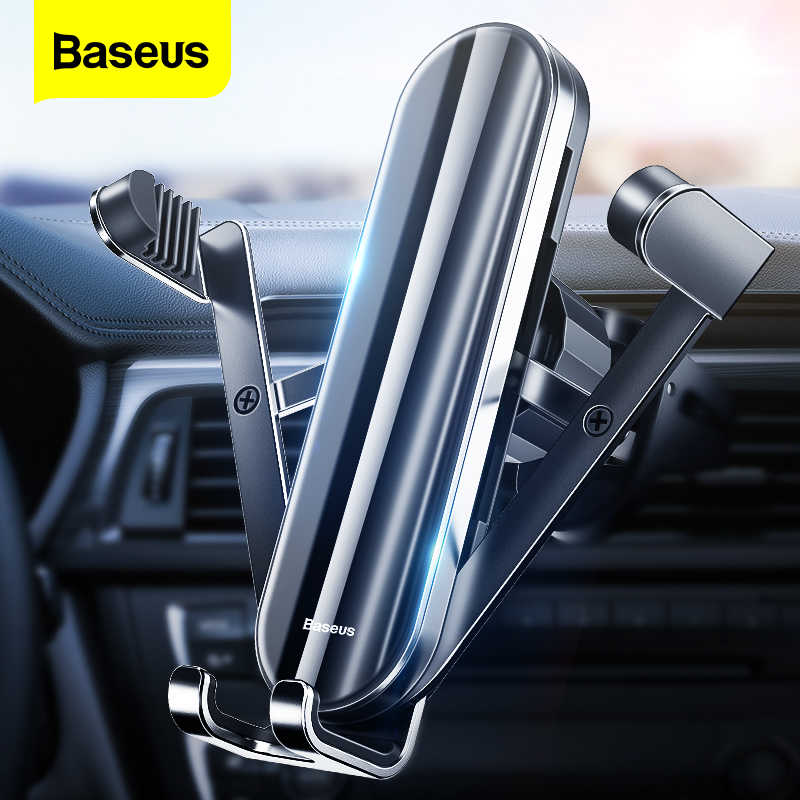 Giá đỡ điện thoại khóa mở tự động cho xe hơi ô tô hiệu Baseus Penguin Gravity Car Mount  dạng kẹp thông gió cho xe hơi / ô tô (giao màu ngẫu nhiên) - Hàng nhập khẩu