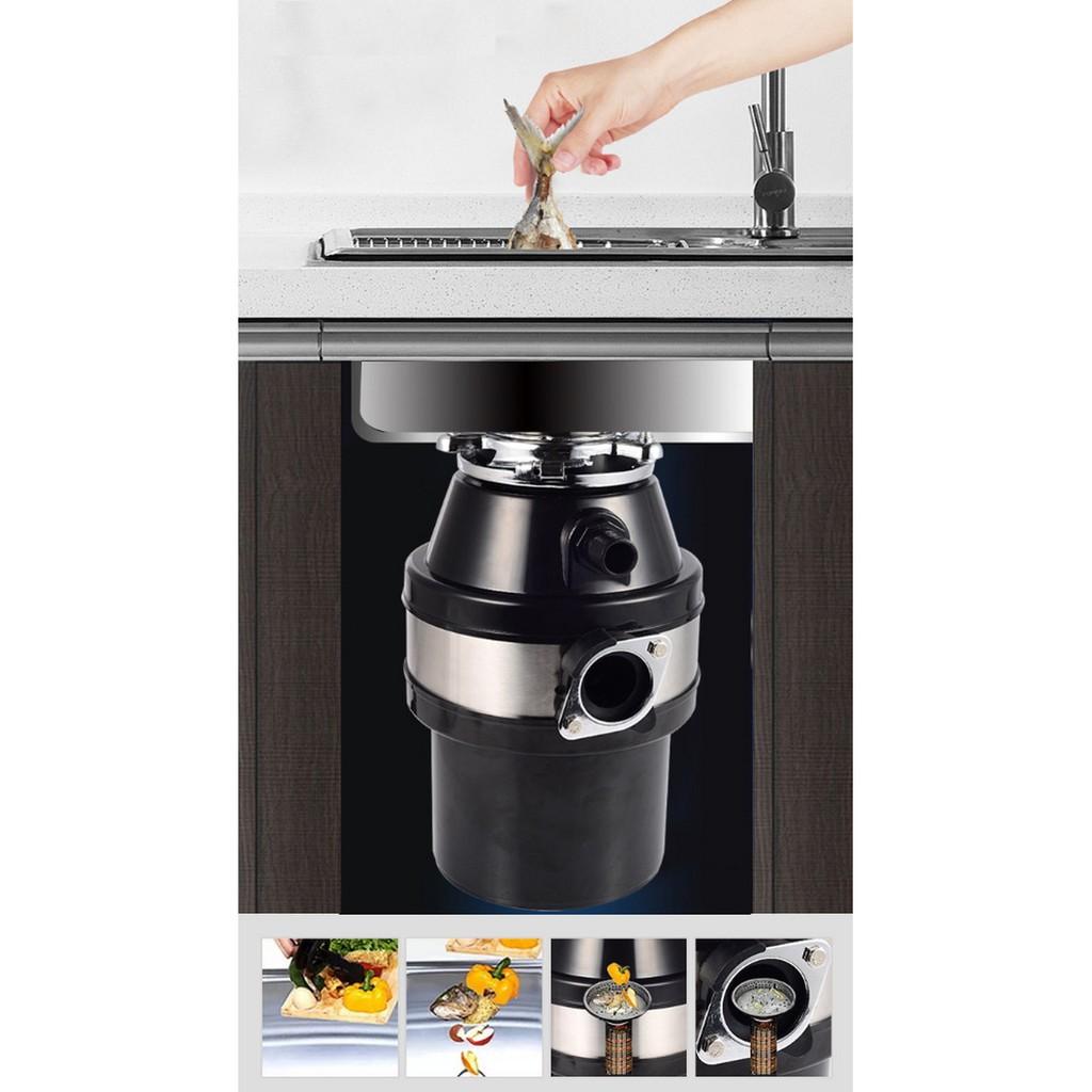 Máy nghiền thức ăn thừa thải cống rãnh Food Waste Disposer German (Đen)