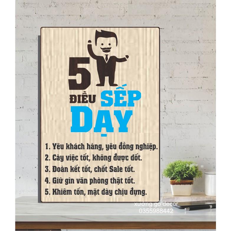 Tranh Treo Tường Văn Phòng Tạo Động Lực Decor Trang Trí- 5 Điều Sếp Dạy
