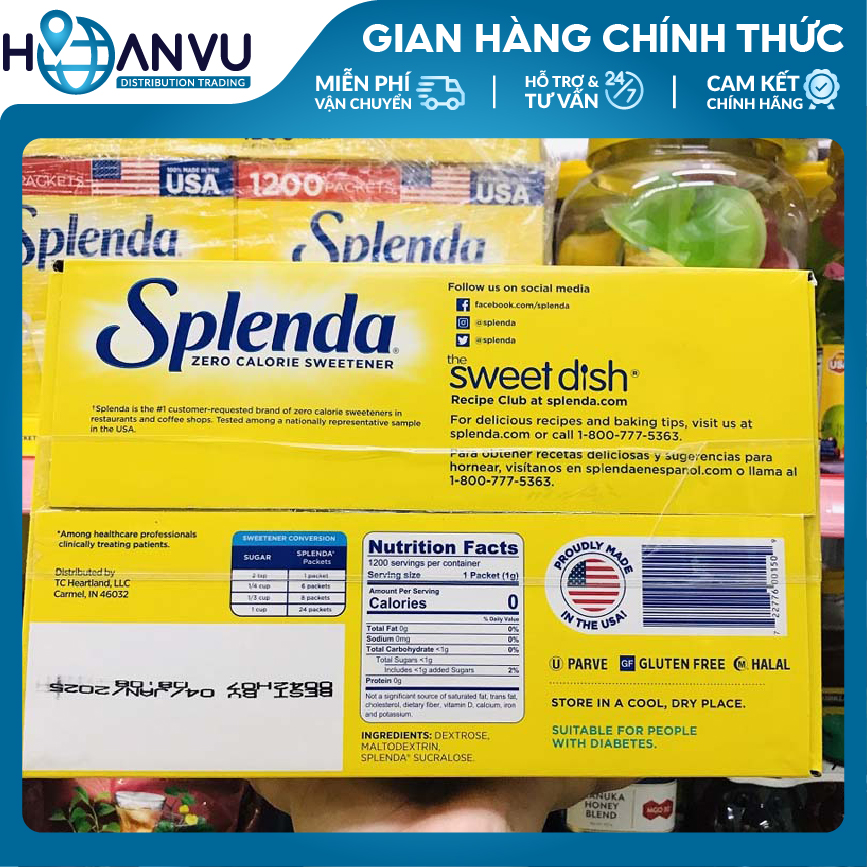 Đường ăn kiêng Splenda Zero Calorie - date 05.2025