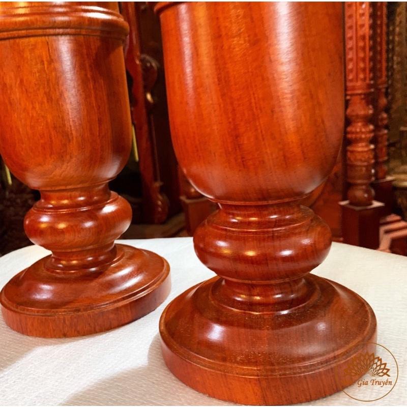 Cặp ống nhang cắm hương gỗ hương ta