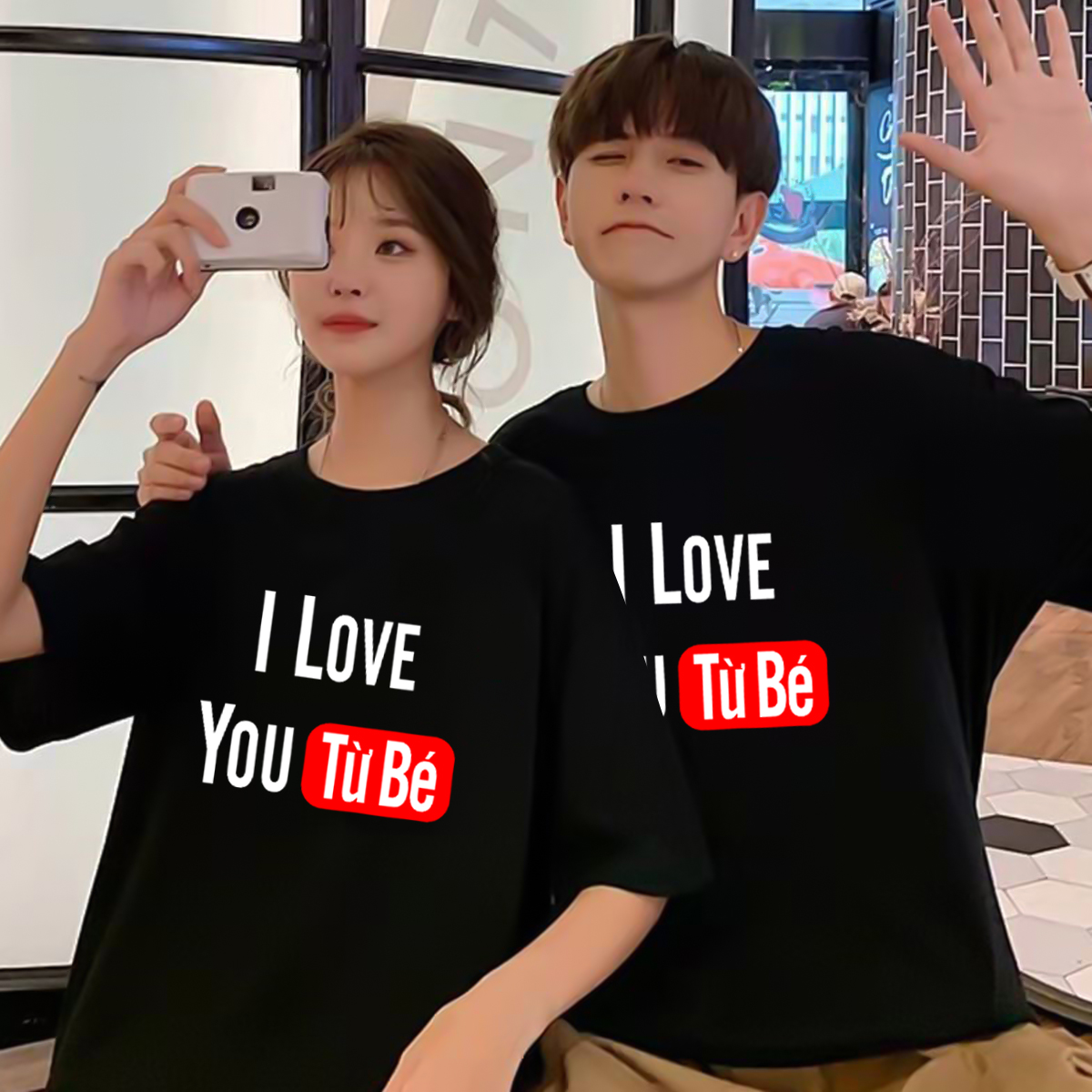 I Love You Từ Bé - Áo Thun Áo Phông Nam Nữ Form Rộng Unisex Nam Nữ 100% Cotton 4 Chiều