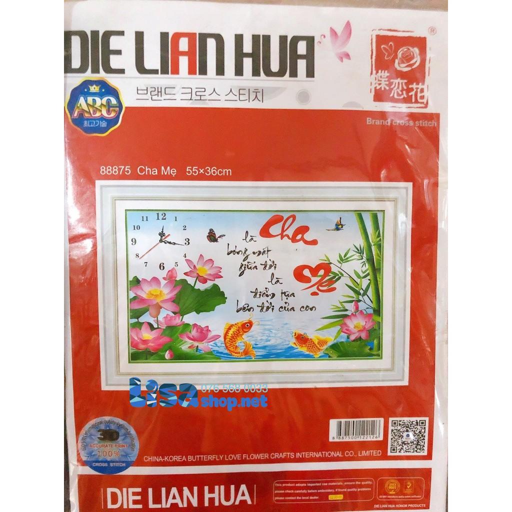 Tranh thêu chữ thập CHA MẸ 88875(55x36cm) chưa thêu 5d