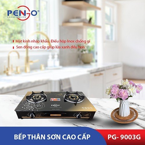Bếp ga đôi mặt kính Pengo PG-9003G( Hàng chính hãng)