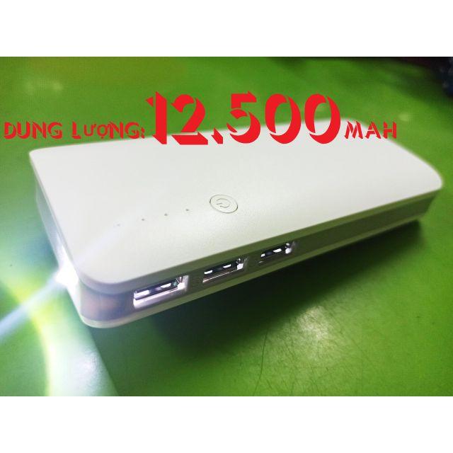 Sạc dự phòng 12.500mah viền xám