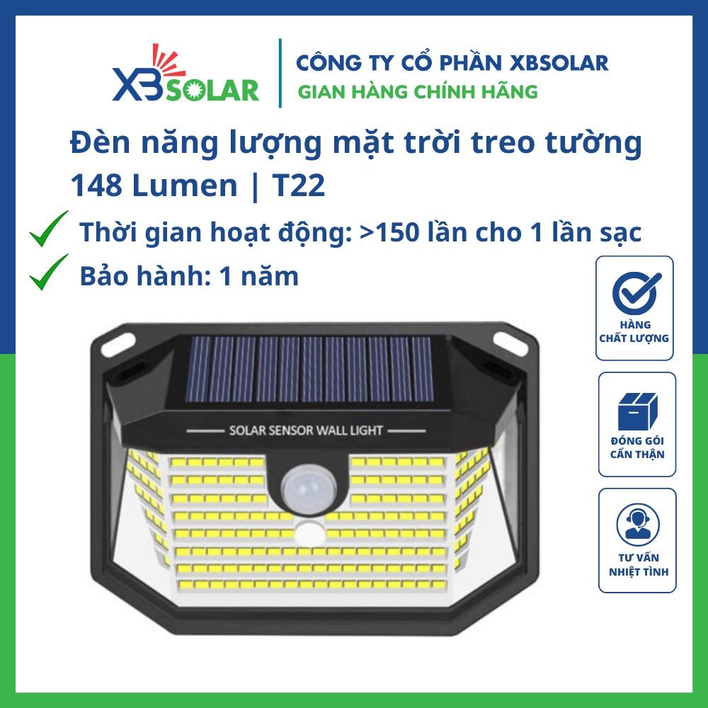 Đèn năng lượng mặt trời treo tường 148 Lumen T22 cảm biến tia hồng ngoại