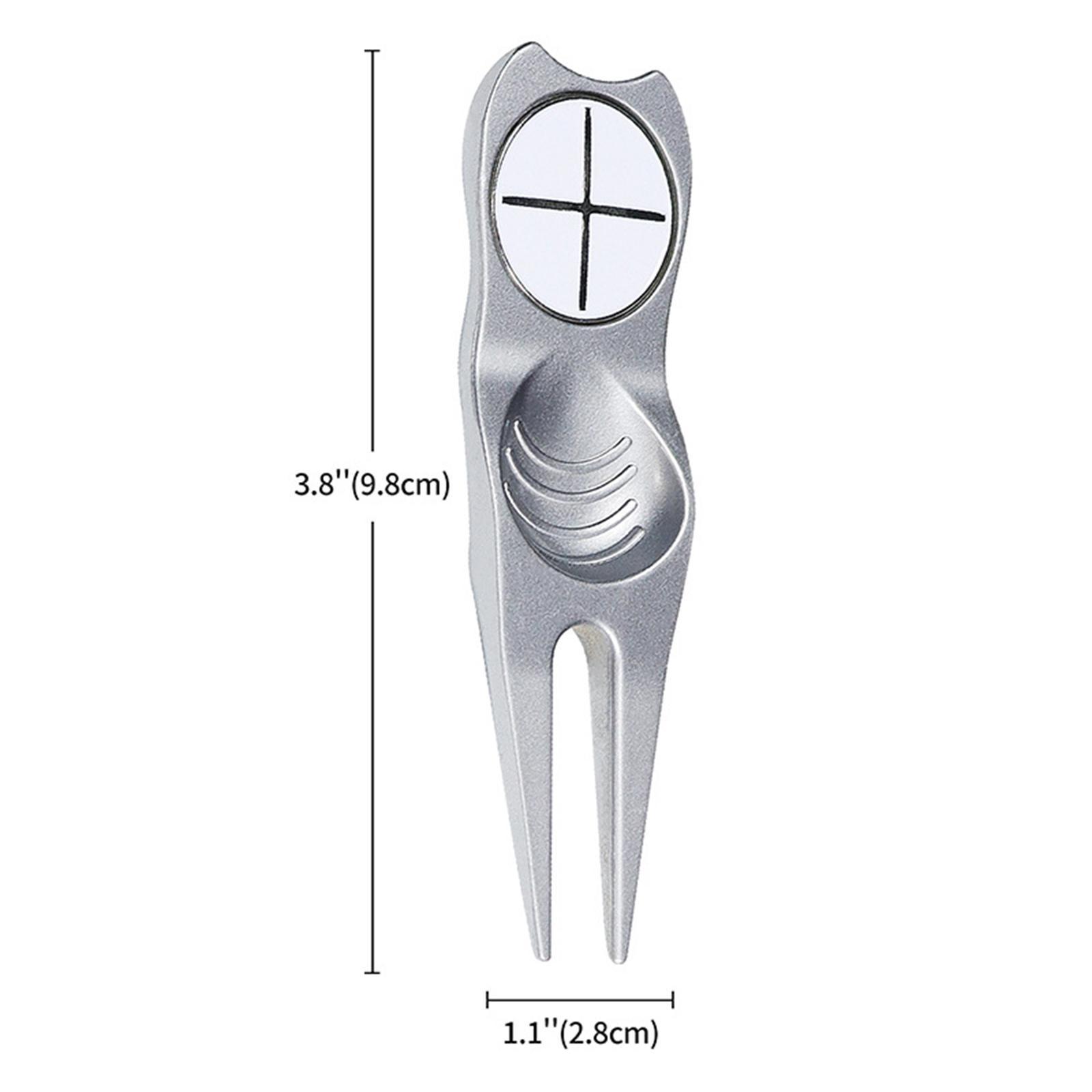 Golf Repair Tool Golf Ball Marker Alloy Putting Tool Portable Golf Accessories Supplies Golf Training Aid Golf Gift