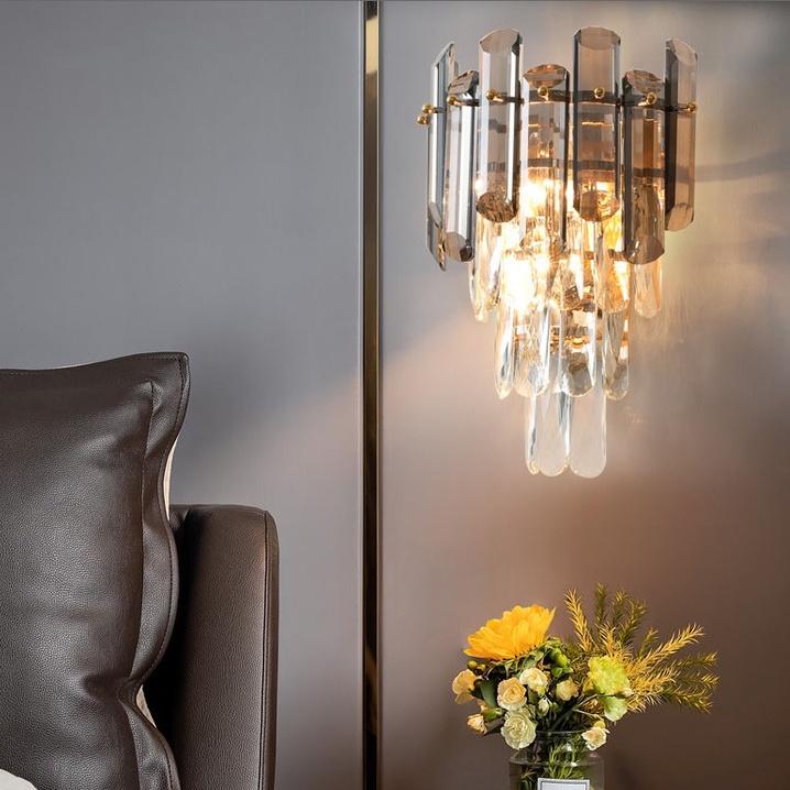 Đèn tường pha lê cao cấp trang trí nội thất hiện đại, sang trọng - kèm bóng LED chuyên dụng.