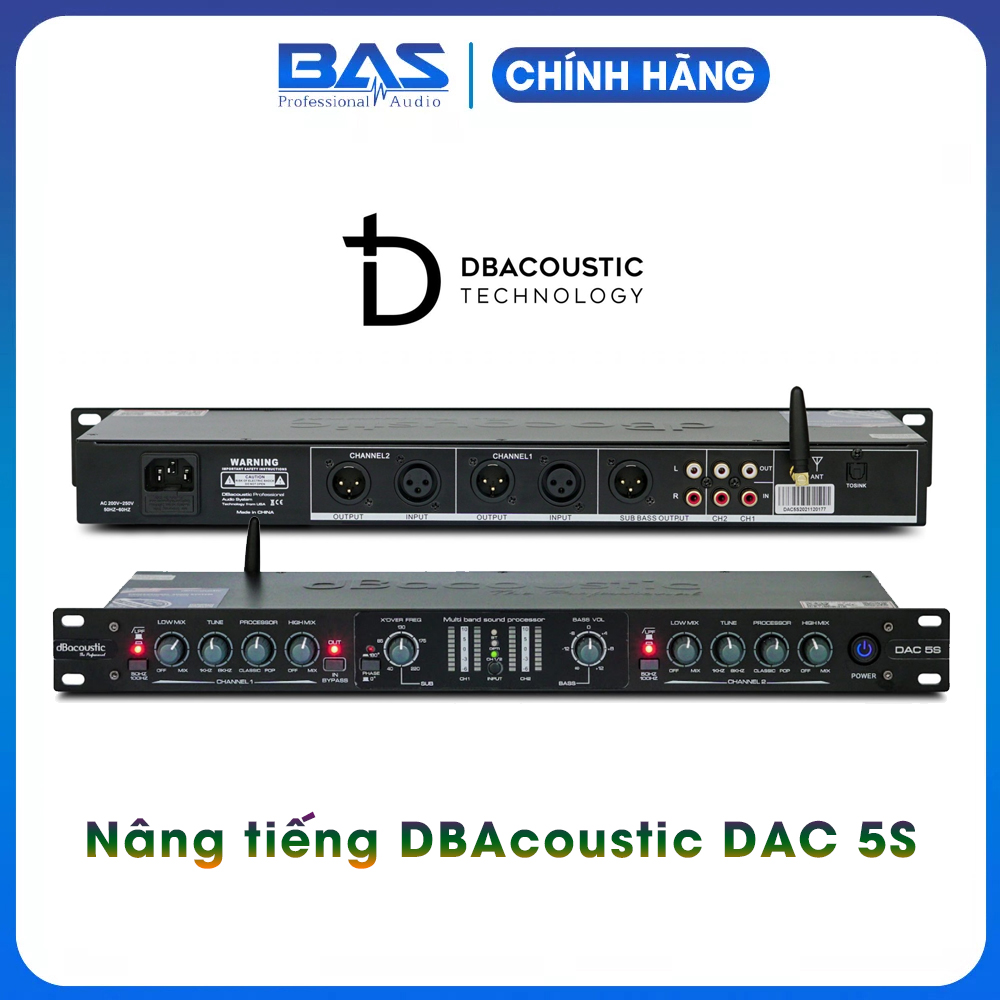 Nâng tiếng dBacoustic DAC 5S, nâng tiếng tích hợp bộ giải mã âm thanh hỗ trợ bluetooth, optical, hàng chính hãng dB