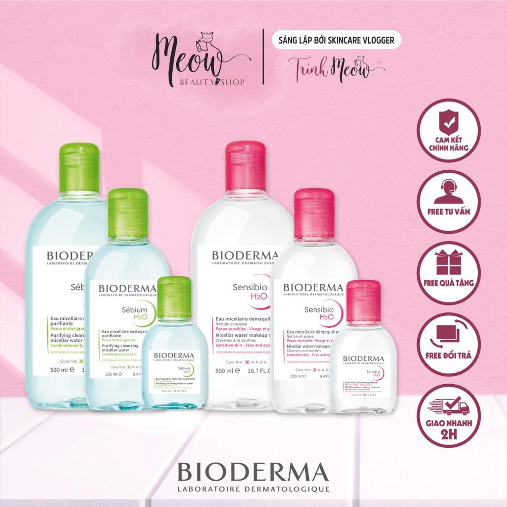 Nước tẩy trang Bioderma làm sạch da Micellaire Solution Sensibio - Sebium H2O