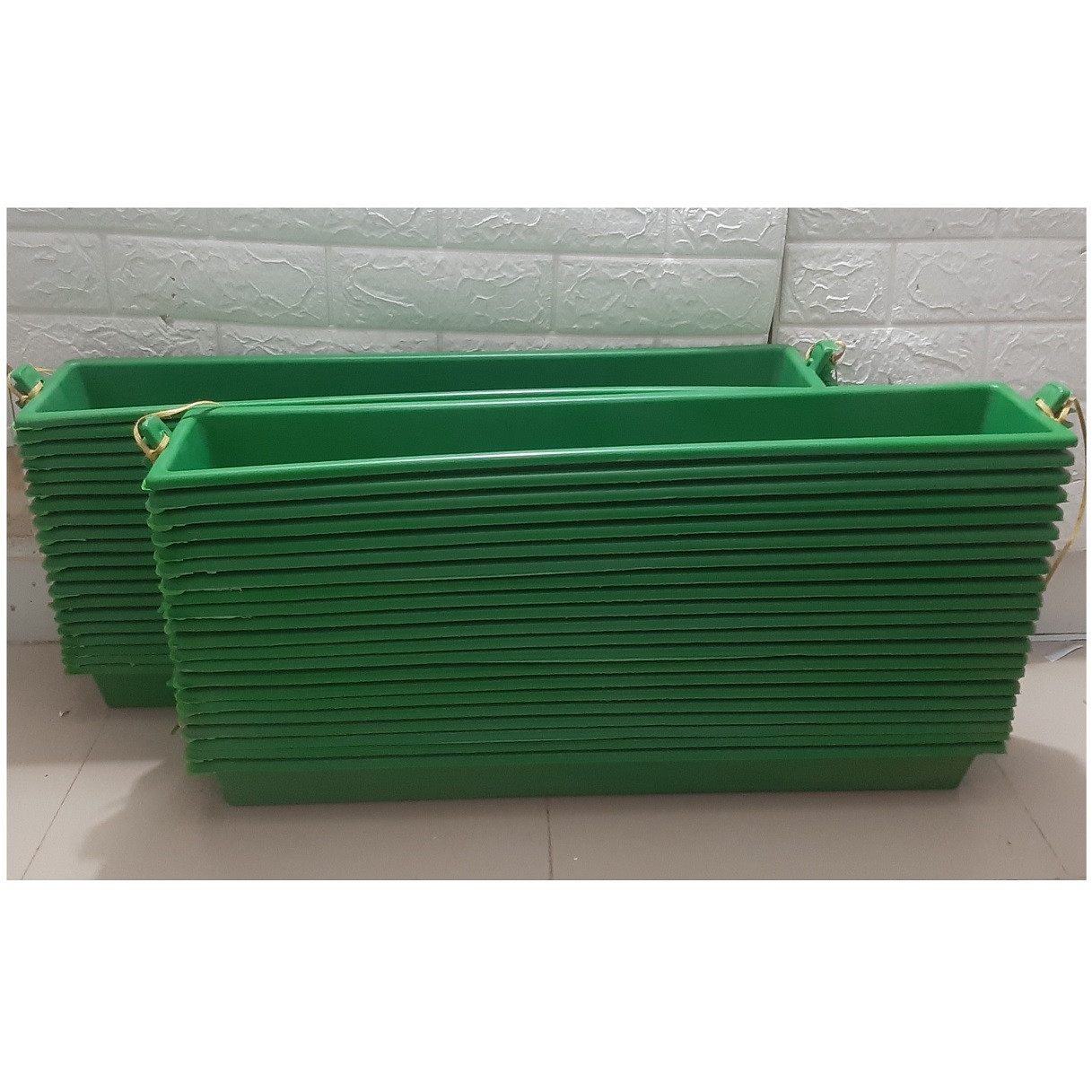 40 Máng/Khay Ăn, Uống, Phụ Kiện Nuôi Gà, Chim, Chim Cút Kích Thước 65x12.5x7Cm