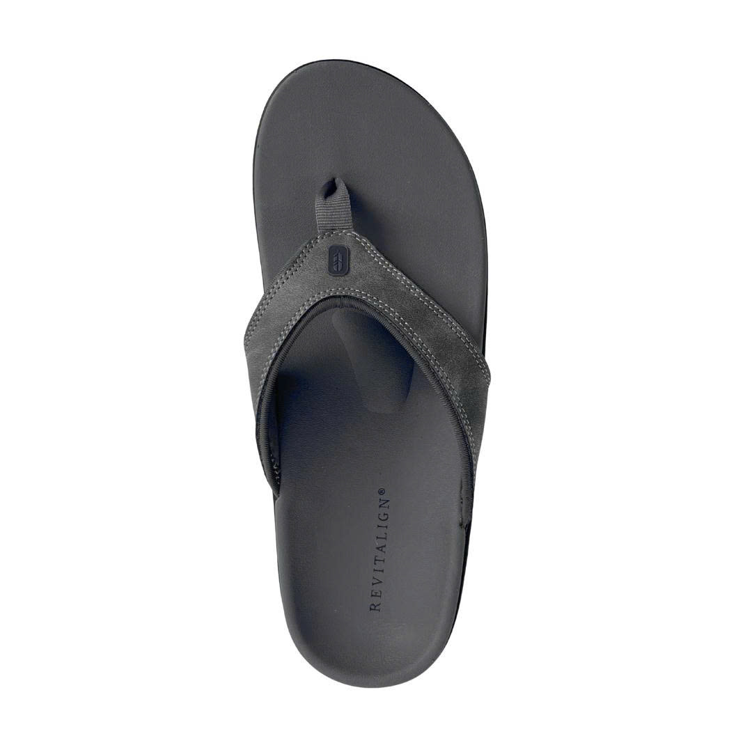 Dép xỏ ngón sức khỏe nam Revitalign Yumi Grey - nâng vòm hỗ trợ ổn định trục chân