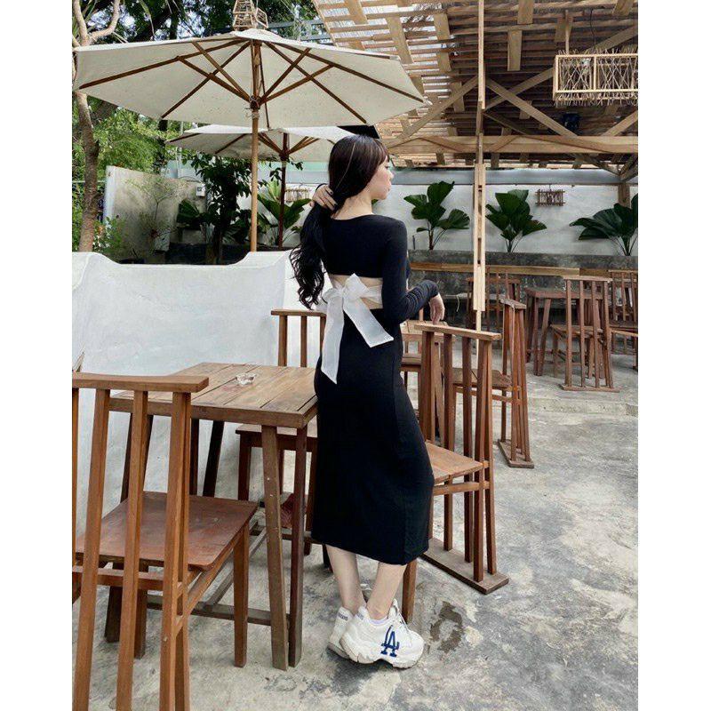 Đầm ĐEN THẮT NƠ LƯNG XINH XẮN